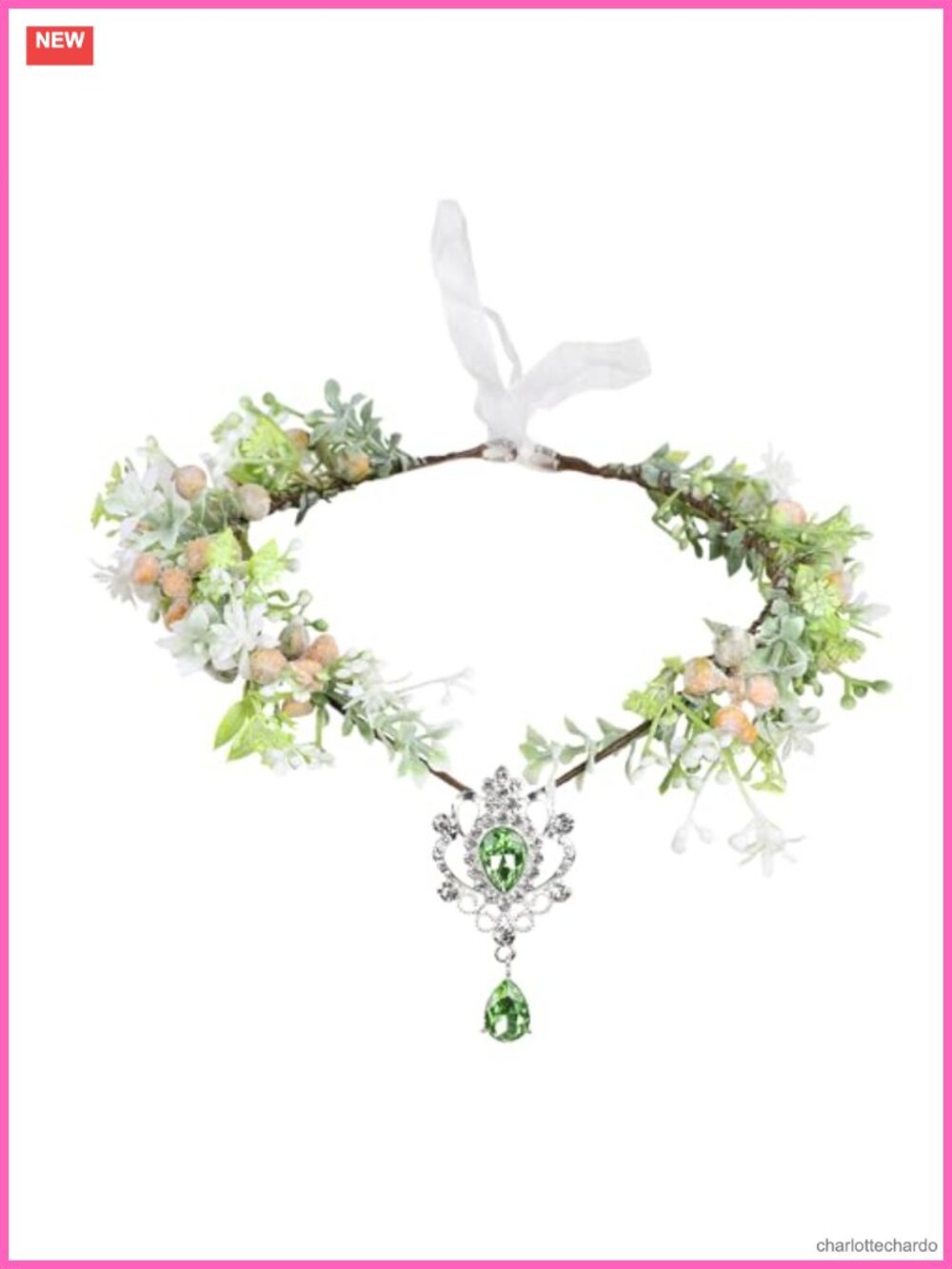 Handmade Fairy Flower Crown Woodland Headband Elf Floral Halo